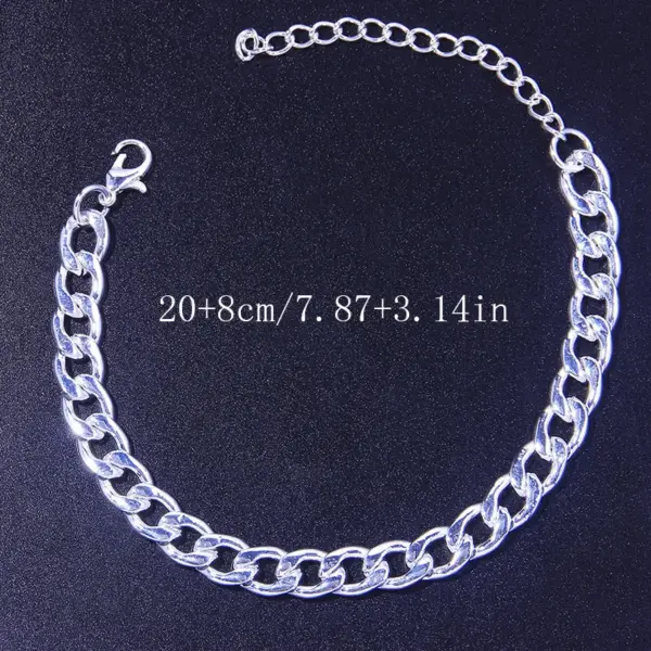 Wholesale Jewelry Y2K Beach Cool Style Solid Color 304 Stainless Steel Plating Anklet