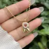 Wholesale Electroplated Letter Pendant Necklace For Women With 18K Real Gold Plated Copper And PVD Coated Finish, Featuring A Beaded Chain