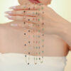 Wholesale Titanium Steel Natural Stone Handmade Beaded Double-layer Necklace