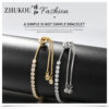 oly-6b1a0314d3767332d83c3c9394647bef Wholesale Adjustable pull bracelet zircon bracelet thick chain wholesale sale gold plated colorfast high quality 3 mmVL5