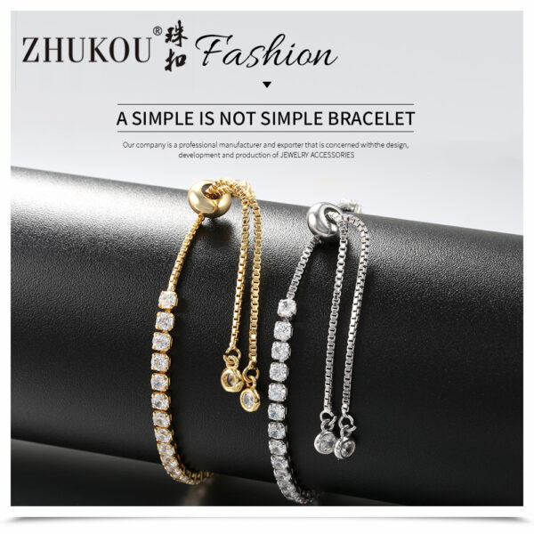 oly-6b1a0314d3767332d83c3c9394647bef Wholesale Adjustable pull bracelet zircon bracelet thick chain wholesale sale gold plated colorfast high quality 3 mmVL5