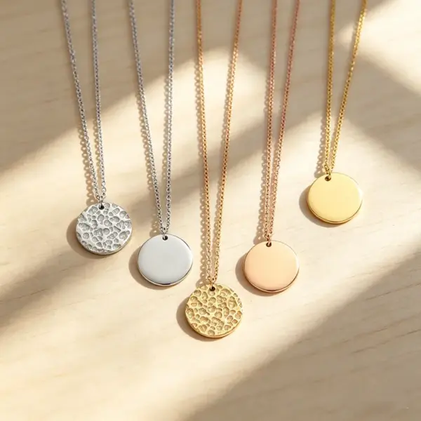 oly-6b29a425a1b03f64540c0d516bc53c2d Wholesale Round Necklace For Independence Day, Unisex 14K Real Gold Plated With Hypoallergenic Box Chain