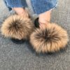oly-6b37127021efa585865fe19e01c499af Wholesale Fashion Fox Fur Slippers for Women, Korean Style Outdoor Slip-On Home Fur Slippers, Fluffy