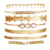 oly-6b37cc0ef0a69ee3c4c81250ee7b1a1a Wholesale Alloy Bracelet Set, 7-Piece Set, Simple Retro Punk Style with Seven Letter Elements