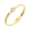Wholesale Casual Lady Streetwear Tree Stainless Steel Plating Inlay Zircon Bangle
