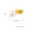 Wholesale Geometric Hypoallergenic Stud Earrings For Women, 18K Real Gold Plated With 0.03µm-0.05µm Electroplated 304 Stainless Steel