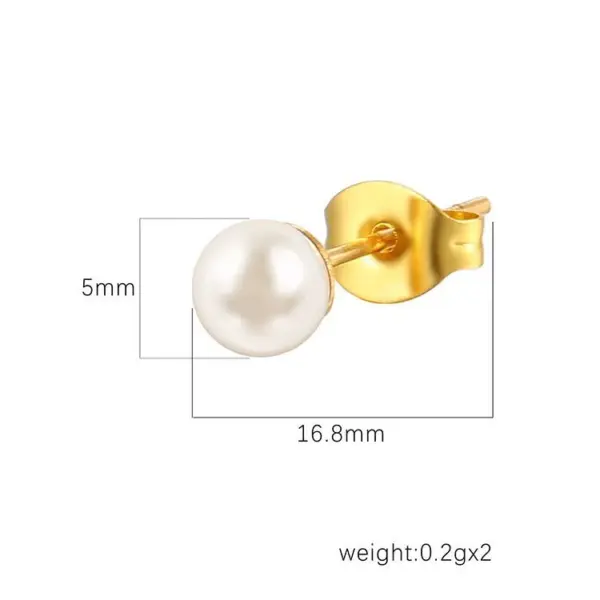 Wholesale Geometric Hypoallergenic Stud Earrings For Women, 18K Real Gold Plated With 0.03µm-0.05µm Electroplated 304 Stainless Steel
