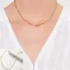 Wholesale Unisex Paper Clip Necklace With Hypoallergenic 316 Stainless Steel And 14K Real Gold PVD Coated Cuban Link Chain