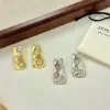 Wholesale Lugong New Alloy Diamond Embedded Women's Fashion Ear Cuff Wrinkled Leather Stylish Commute Personality Ear Jewelry