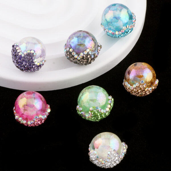 oly-6b8bdc9ebfef27274e88f8d30f609216 Wholesale cloud beads clay diamond ball can wear straight hole beads DIY mobile phone chain key chain bag chain accessories