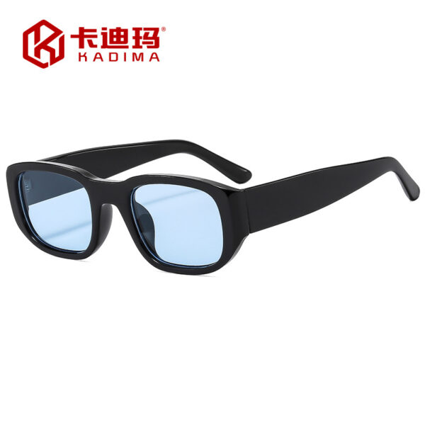 Wholesale fashion personalized simple casual sunglasses Fashion men's and women's street shooting plain sunglasses square sunglasses