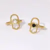 Wholesale PVD Coated Real Gold Plated Geometric 304 Stainless Steel Casual Simple Style Waterproof Non Tarnish Open Rings