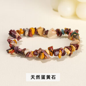 Natural Yolk Gravel Bracelet / 5-8mm