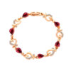 Wholesale Korean style heart-shaped bracelet hollow-out elegant flower Diamond-embedded Lady bracelet heart-shaped bracelet Valentine's Day gift