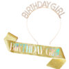 Wholesale BIRTHDAY GIRL BIRTHDAY Hairband Party BIRTHDAY Party Glitter Colorful Shoulder Belt Ceremony Belt Crown