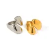 oly-6be63f6f11fe959248c41346df4b561f Wholesale PVD Coated Real Gold Plated Asymmetrical 304 Stainless Steel Simple Style Commute Waterproof Non Tarnish Rings