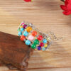 oly-6be65fe0d58070227e14eb53a0e324f5 Wholesale Original handmade ethnic style colorful beads Xizang silver bracelet bohemian bracelet retro personality Miao bracelet bracelet for women
