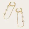 Wholesale PVD Coated 18K Gold Real Gold Plated Round 304 Stainless Steel IG Style Waterproof Non Tarnish Earrings