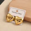 Wholesale Love Heart Shaped Stainless Steel 304 Earrings Electroplated Fashionable Casual Minimalist Style Women's Jewelry Accessories