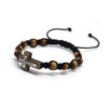 Wholesale Knot Cross Bracelet Alloy Pine Beads Woven Knot Rosary Beads Bracelet Adjustable E-commerce