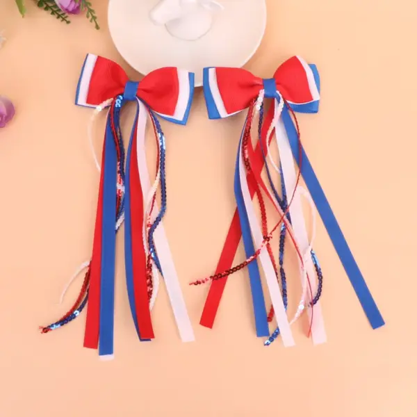 Wholesale Shiny Tassel Hairpin Made Of Cloth, 1 PCS Package, Perfect For Independence Day And Spring And Summer