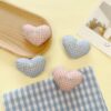 Wholesale Cute cotton three-dimensional plaid love key chain schoolbag pendant girlfriends couple gift accessories bag accessories