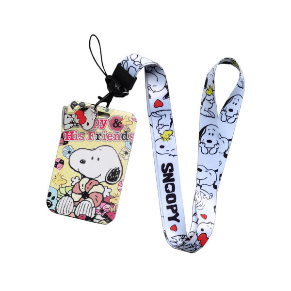 Wholesale Cartoon animation hard bus push-fit card sleeve heat transfer student campus card polyester lanyard card meal card OLY Exclusive
