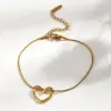Wholesale Trendy Fashion Style 304 Stainless Steel Heart Earrings Ring Bracelet Necklace Jewelry Set Water Plating - Nihaojewelry