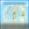 Wholesale Waterproof Non Tarnish Titanium Steel Shell Bangle With Zircon Inlay, Real Gold Plated For Women In Steel Color