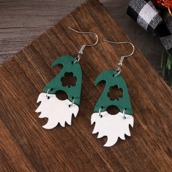 oly-6c406ab030f87a235b77e6bed69b86d4 Wholesale Saint Pa Festival Irish Clover Wooden Earrings