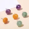 Wholesale JD Jewelry Natural Crystal Jade Lucky Bean Geometric Pattern Natural Stone Earrings For Women Fashionable Elegant Autumn Winter High-end Earrings