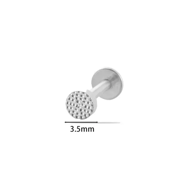 Wholesale G23/F136 Titanium Alloy Round Disc Ear Bone Stud Internal Thread Screw Lip Stud Rod Cartilage Piercing Ear Jewelry Geometric 18K Gold Plated