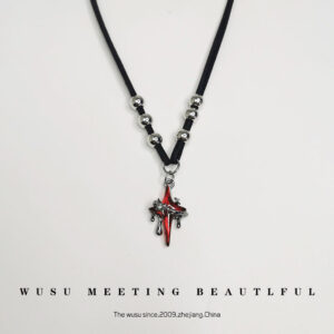oly-6c9ac2e17ab7ef755bb5f0cc9c6dd993 Wholesale Diablo Style Liquefied Star Mans Men's Necklace Hip Hop Style Necklace Woolen Chain Niche Design High-grade Female Clavicle Chain