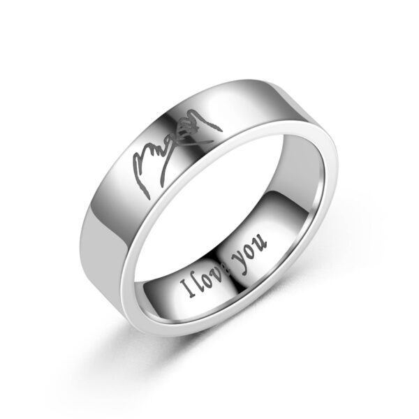 Wholesale  Titanium Steel Couple Rings I Love You Hand-In-Hand Men and Women Ring Hand Jewelry
