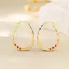 Wholesale 1 Pair Elegant Shiny American Flag Copper Alloy Earrings