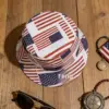 oly-6cbd2ddcb8af1118fc2e74f927fc5b74 Wholesale Unisex American Flag Bucket Hat With Short Brim, UV Protection, Made Of Polyester Featuring Sewing Craftsmanship
