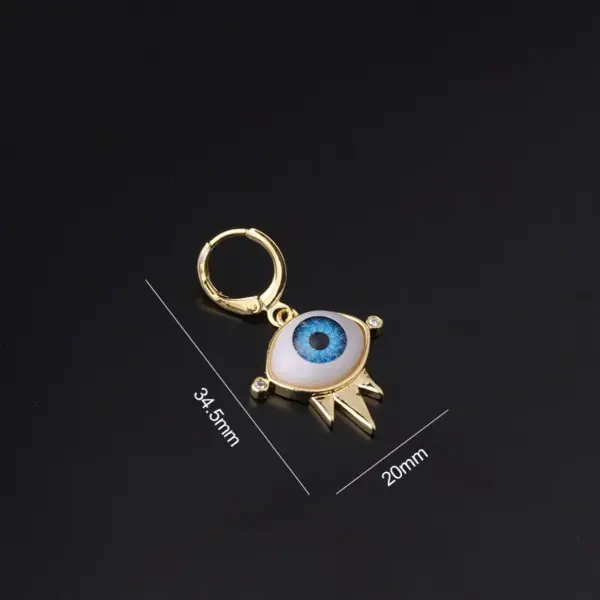 oly-6cce85014733e0cd87938f5d17c76c45 Wholesale Ear Cartilage Rings & Studs Ethnic Style Eye Copper Plating Artificial Gemstones