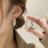 oly-6ce3ee87867aad2ef63baaea26e08ec3 Wholesale personality irregular metal earrings temperament cold style earrings street fashion ear jewelry women's 5687
