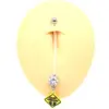 Wholesale 1 Piece Belly Rings Simple Style Heart Shape Arylic Plating Inlay Zircon