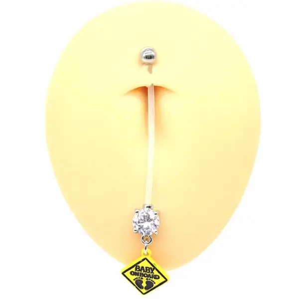 Wholesale 1 Piece Belly Rings Simple Style Heart Shape Arylic Plating Inlay Zircon