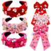 oly-6cf5d8baa9dd425f12329c5447c9b12e Wholesale Valentine's Day hairband hair clip combination with love letters fabric knot fashion wide-brimmed hair accessories for women