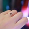 oly-6cfc20803049efae4a8454f98da51fdf Wholesale Japanese Style Set with Natural Cordierite Lafite Hollow Ring Female Happy Olive Leaf Purple Diamond Zircon Ring