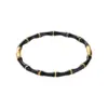 Wholesale 304 Stainless Steel Color Block Vacuum Plating Golden Plated Modern Style Simple Style Enamel Bangle