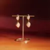 Wholesale Geometric Waterproof Non Tarnish Earrings For Women, 18K Real Gold Plated 304 Stainless Steel With Zircon Inlay, PVD Coated