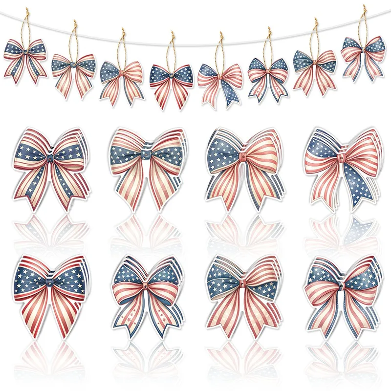 Wholesale Independence Day Party Hanging Ornaments In Paper Material, Perfect For Festive Venue Decoration