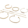 oly-6d52e213b6dd06b27f417e8fb99e78e4 Wholesale Alloy Bracelet Set, 7-Piece Set, Simple Retro Punk Style with Seven Letter Elements