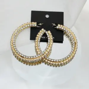 Wholesale Copper Rhinestones Solid Color Simple Style Stud Earrings For Women's