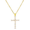 oly-6d61247b4aa7526ca54e25b2b02bd6b8 Wholesale Simple Cross Pendant Necklace for Women Selling Zircon Water Drop Clavicle Chain