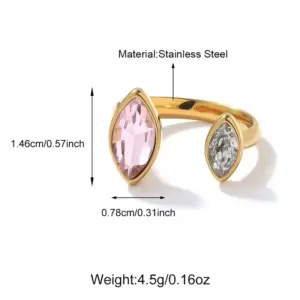 Oval Shape, White + Pink / Opening Size