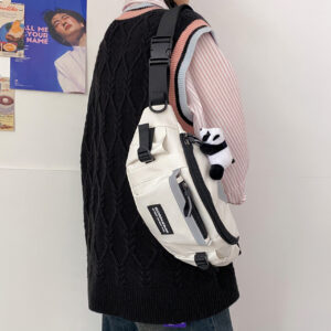 White bag + badge